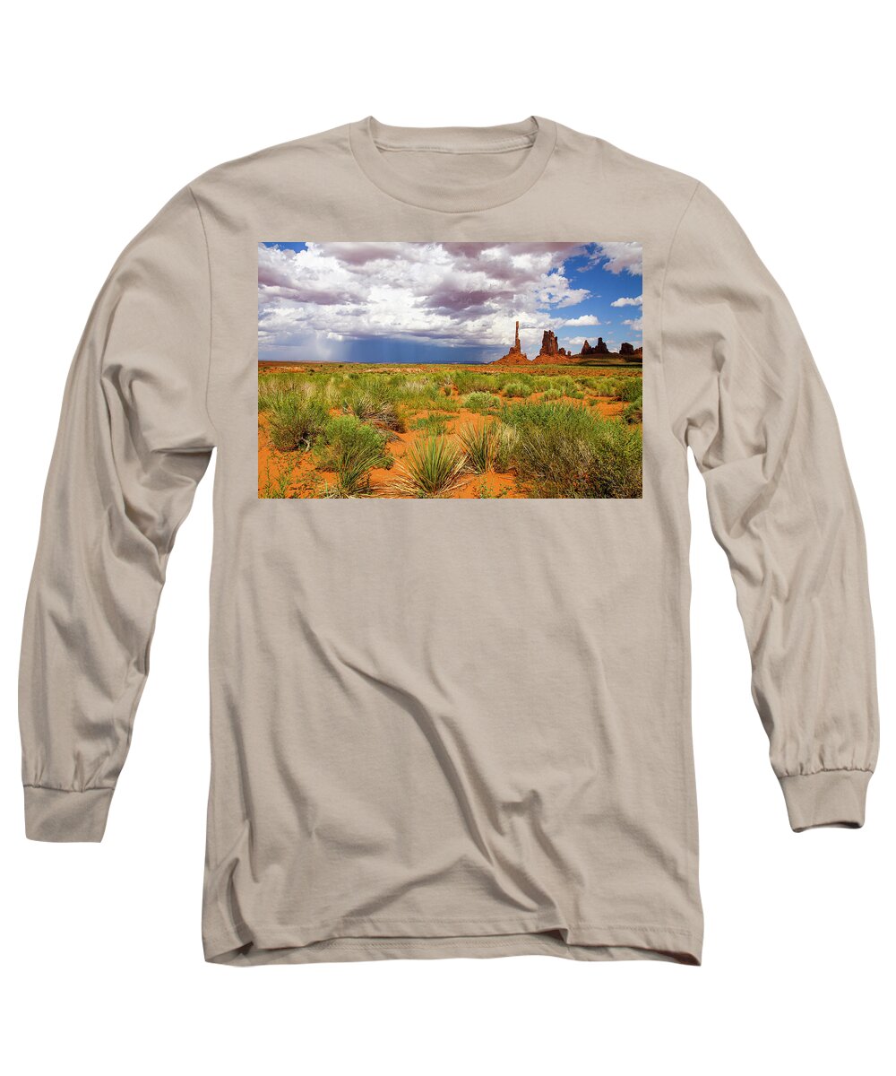 Desert Long Sleeve T-Shirt featuring the photograph Desert Storm by Dale R Carlson