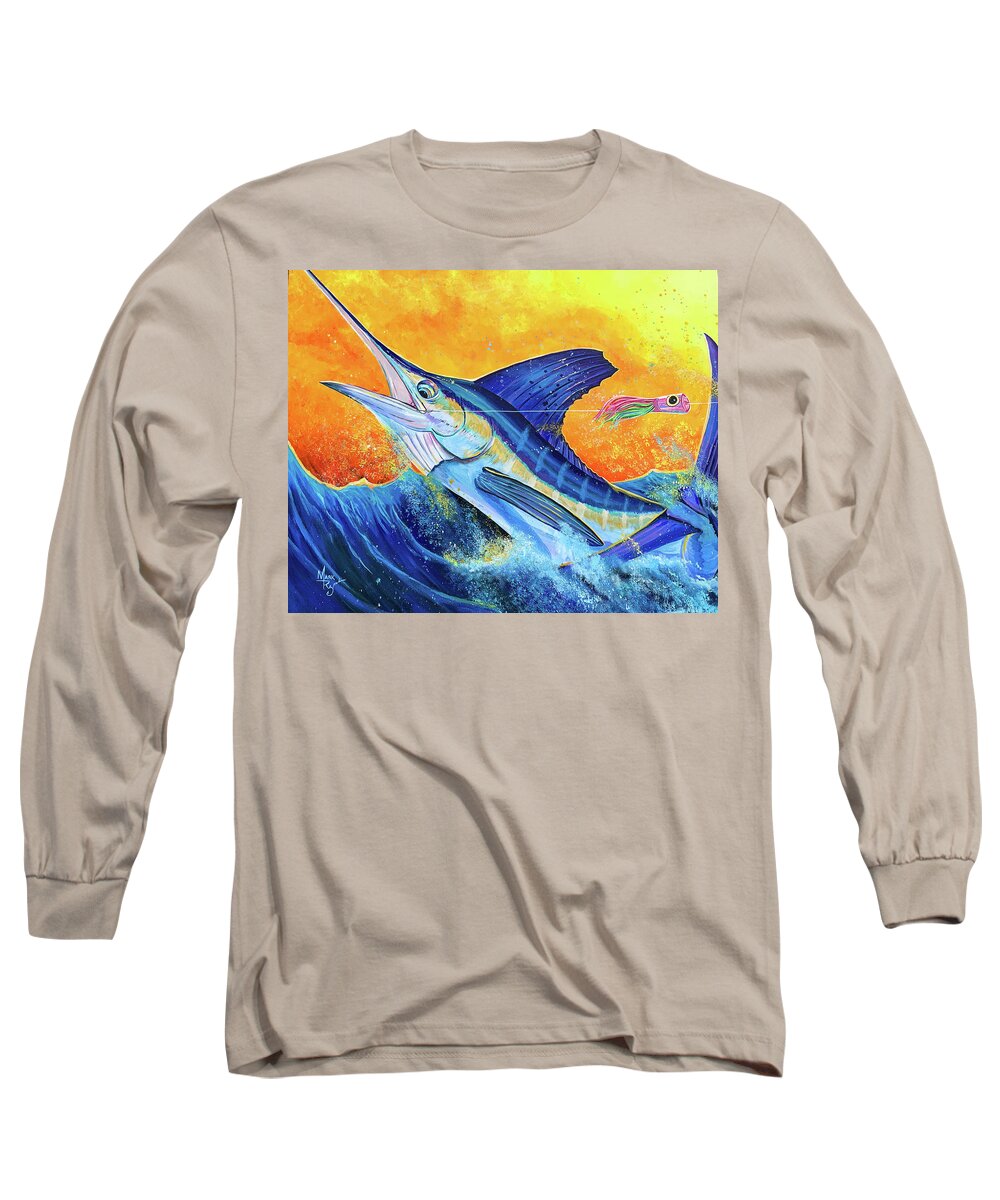 Fish Long Sleeve T-Shirt featuring the painting Orange Crush by Mark Ray