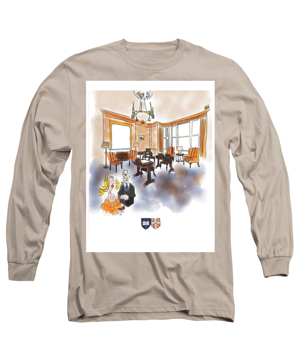  Long Sleeve T-Shirt featuring the drawing O and C #32 by Dan CohnSherbok