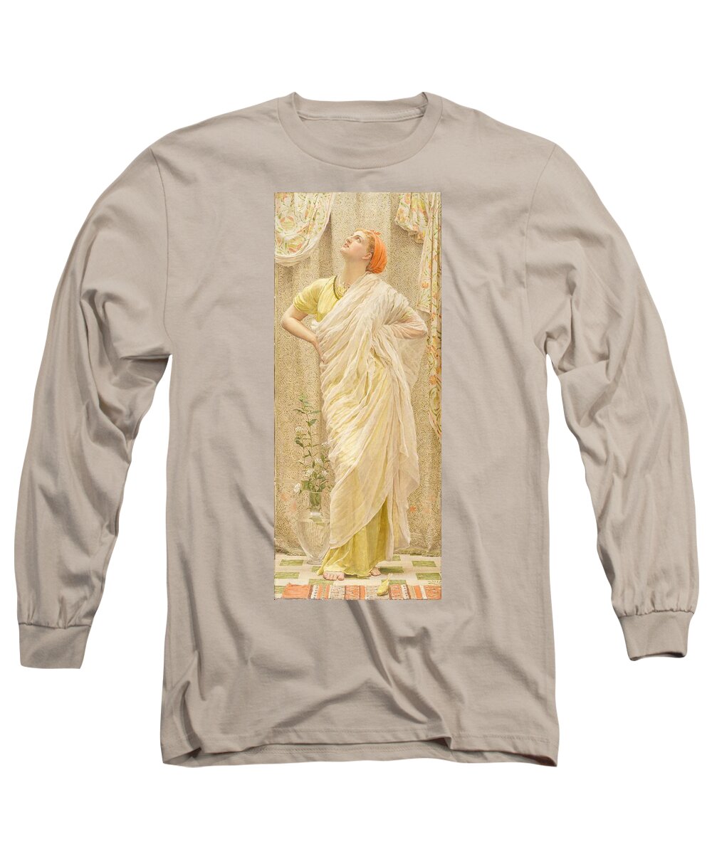 Albert Long Sleeve T-Shirt featuring the painting Canaries by Albert Joseph Moore