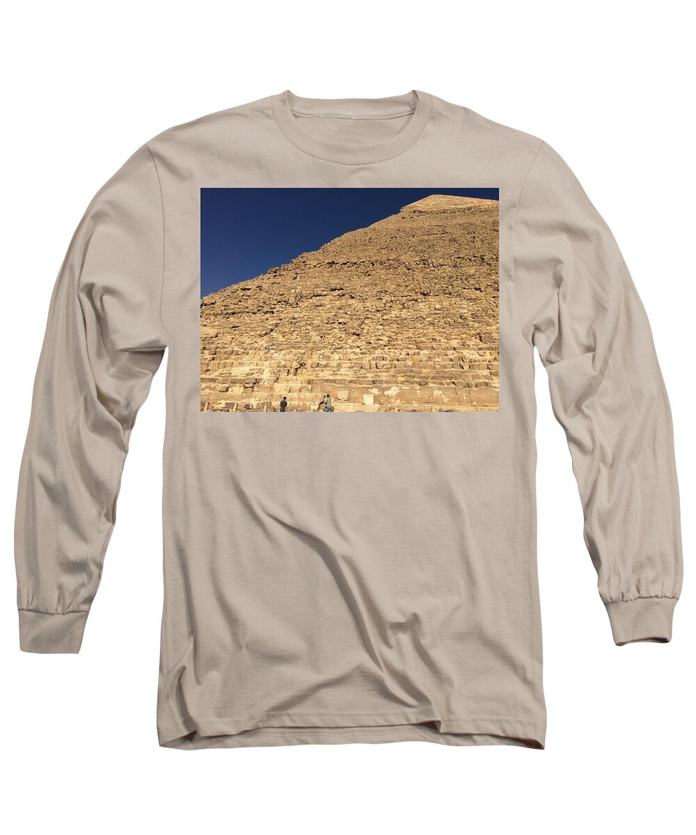 Giza Long Sleeve T-Shirt featuring the photograph Great Pyramids #4 by Trevor Grassi