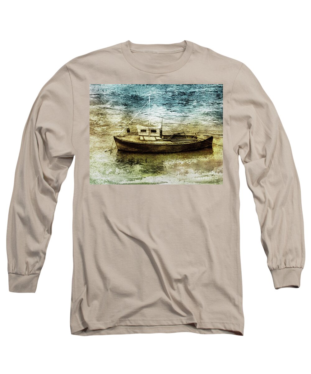 Tugboat Long Sleeve T-Shirt featuring the photograph A watercolour picture of a tugboat by Pics By Tony