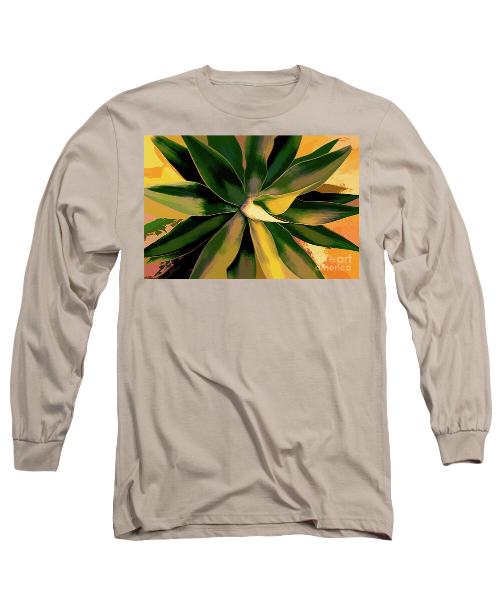 Abstract Long Sleeve T-Shirt featuring the photograph Agave Abstract by Roslyn Wilkins
