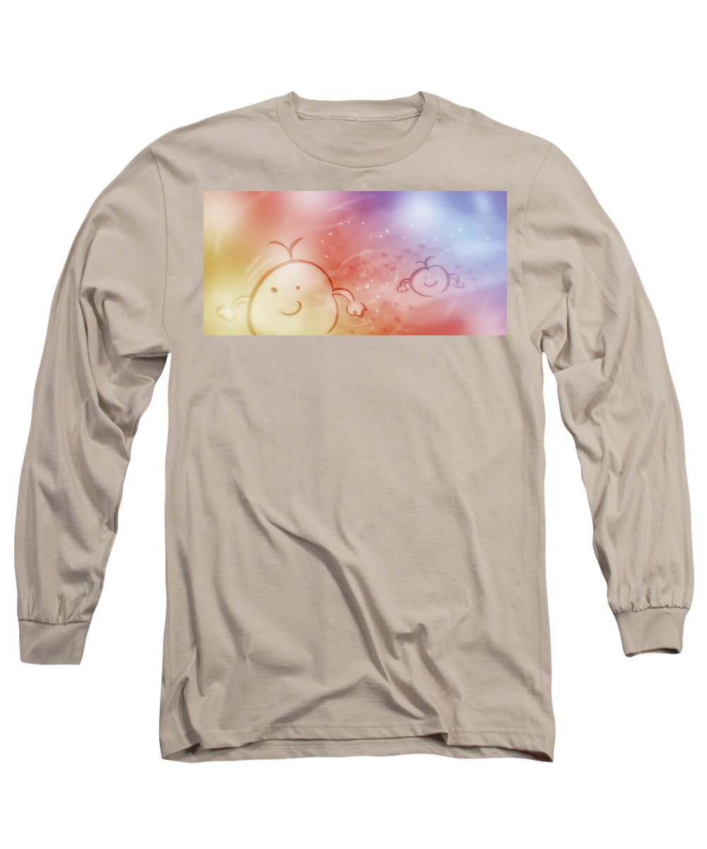 Heaven Long Sleeve T-Shirt featuring the digital art Art -- Children of Heaven by Matthias Zegveld