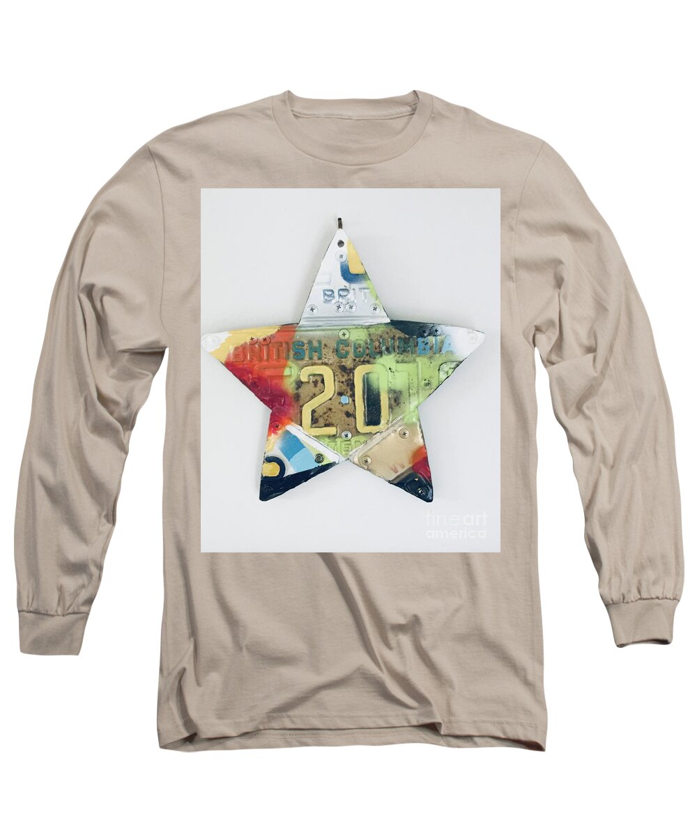 Star Long Sleeve T-Shirt featuring the mixed media Art Star by Bill Thomson