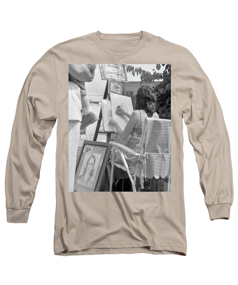 Georgia Long Sleeve T-Shirt featuring the photograph Artist at Work, Roswell, Georgia 1974 by John Simmons