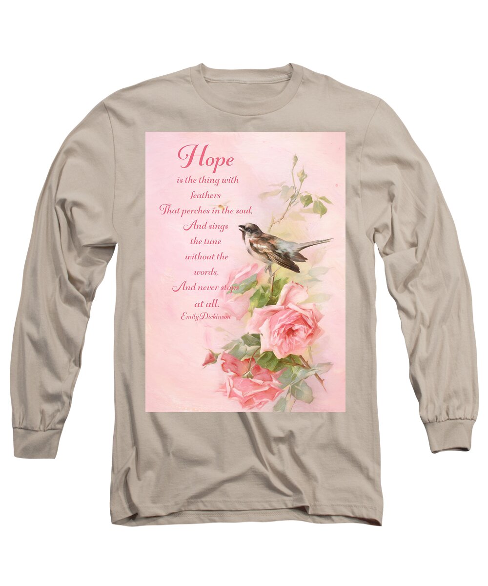 Hope Long Sleeve T-Shirt featuring the photograph Hope is the Thing With Feathers by Anita Pollak