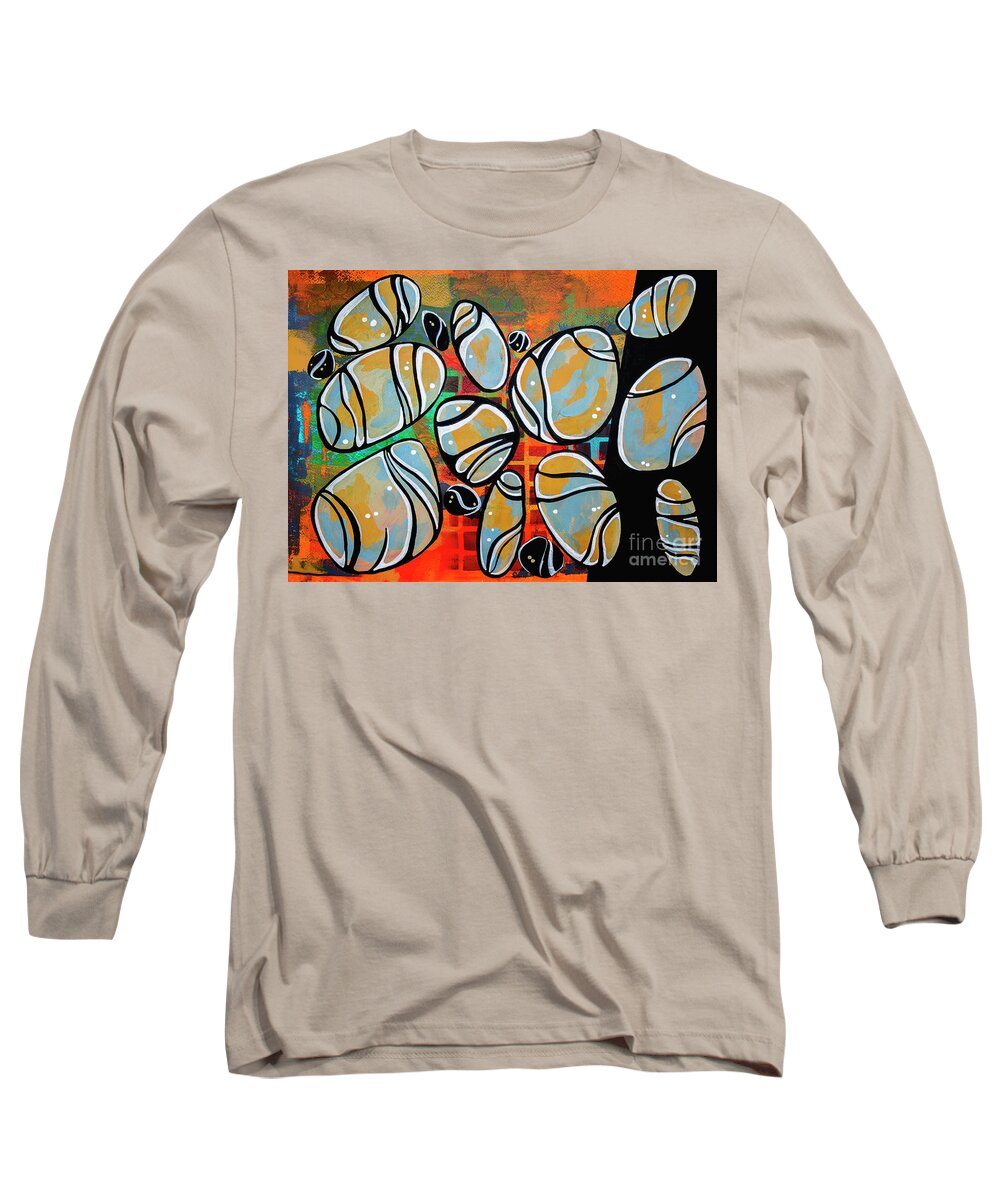 Nature Long Sleeve T-Shirt featuring the painting Balance1 by Ariadna De Raadt