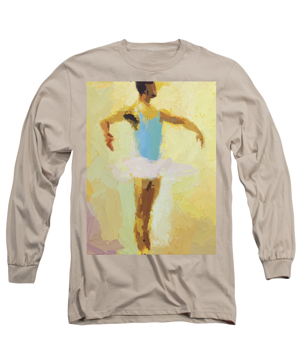 Homoerotic Art Long Sleeve T-Shirt featuring the painting Ballet dancer by Homoerotic Art