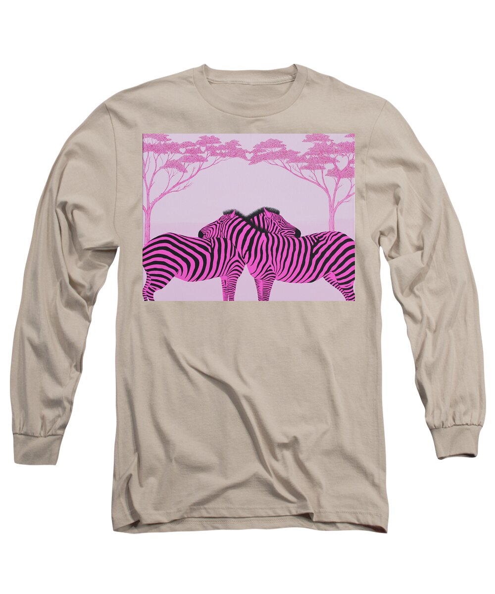 Fuchsia Long Sleeve T-Shirt featuring the painting Be Mine by Doug Miller