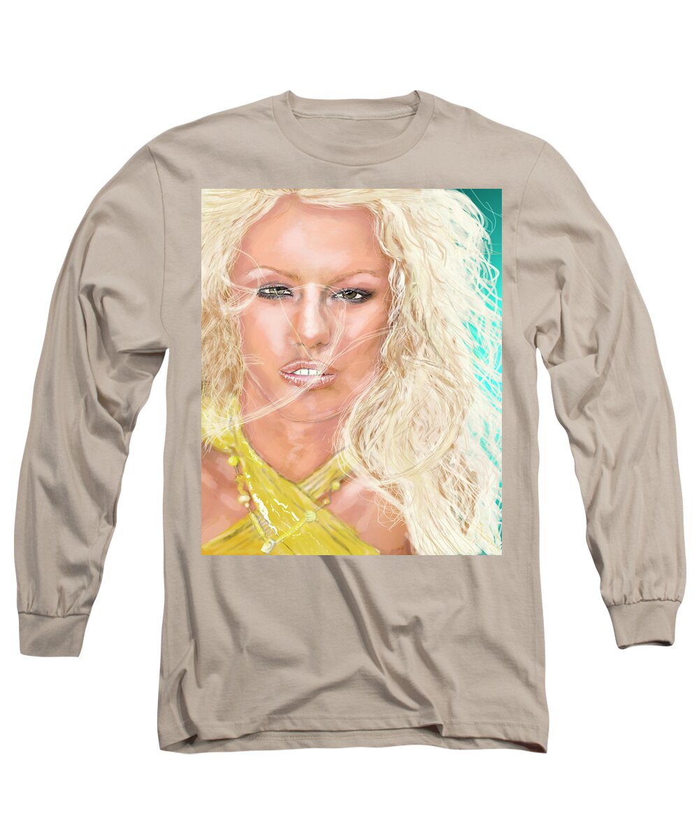Digital Oils In Corel Painter 2017 Long Sleeve T-Shirt featuring the digital art Blonde Ambition by Rob Hartman