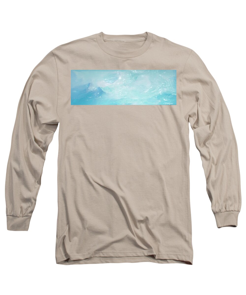  Long Sleeve T-Shirt featuring the painting Blue Sky by Linda Bailey