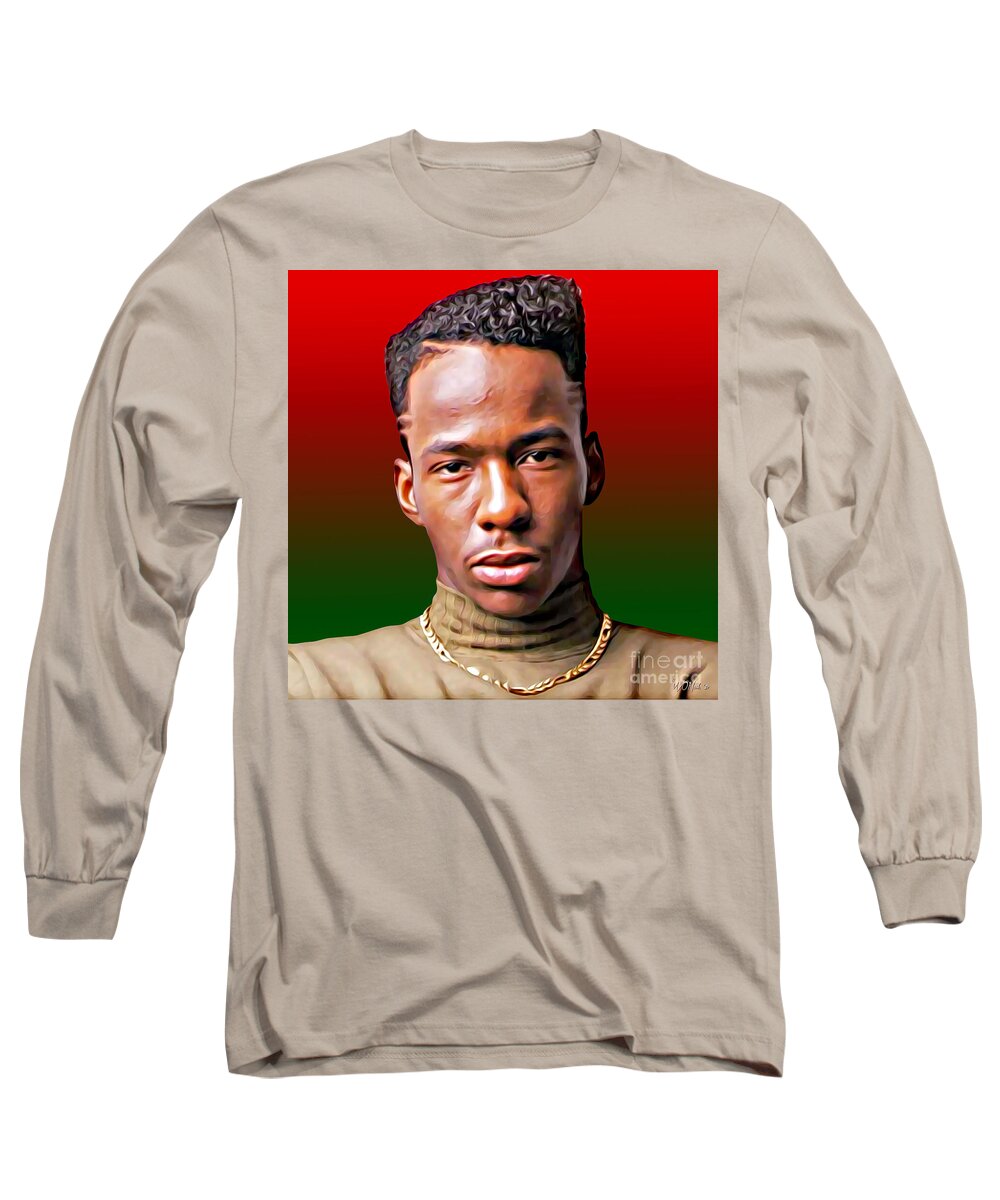 Portraits Long Sleeve T-Shirt featuring the digital art A Portrait of Bobby Brown by Walter Neal