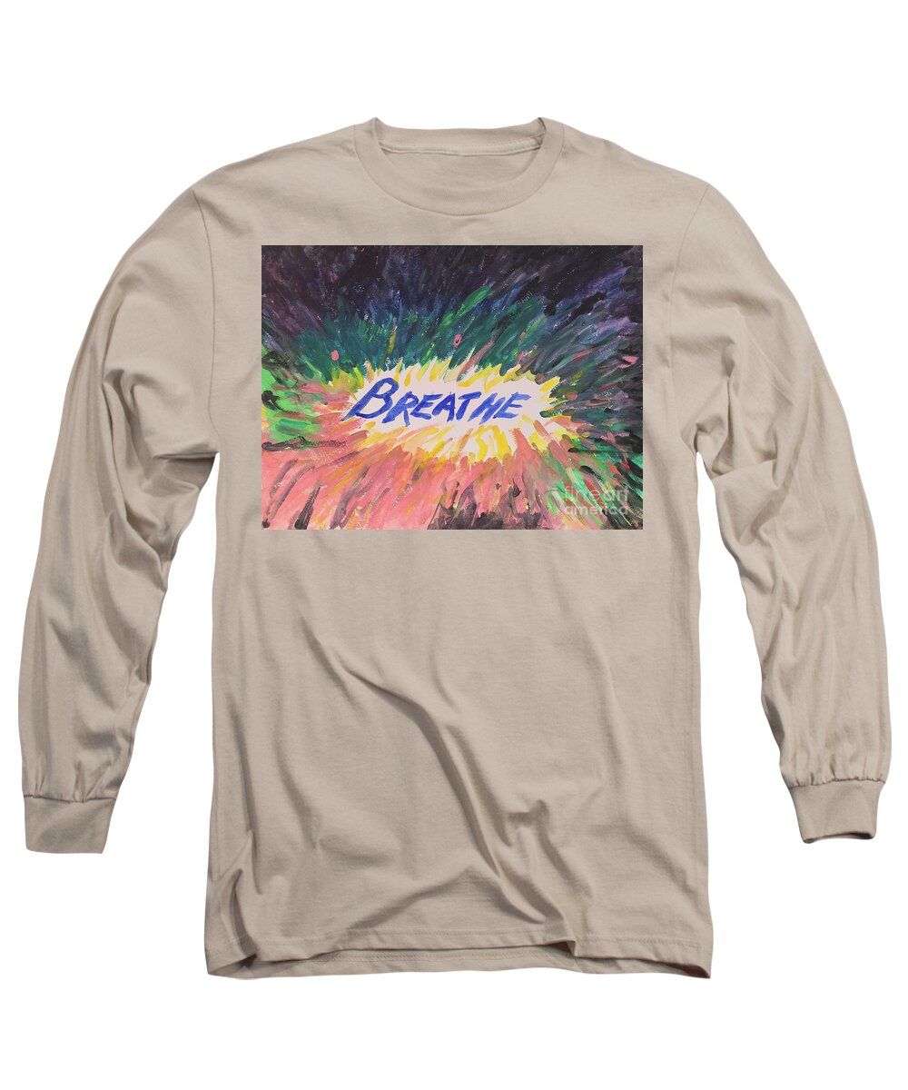 Breathe Long Sleeve T-Shirt featuring the painting Breathe by Jane H Conti