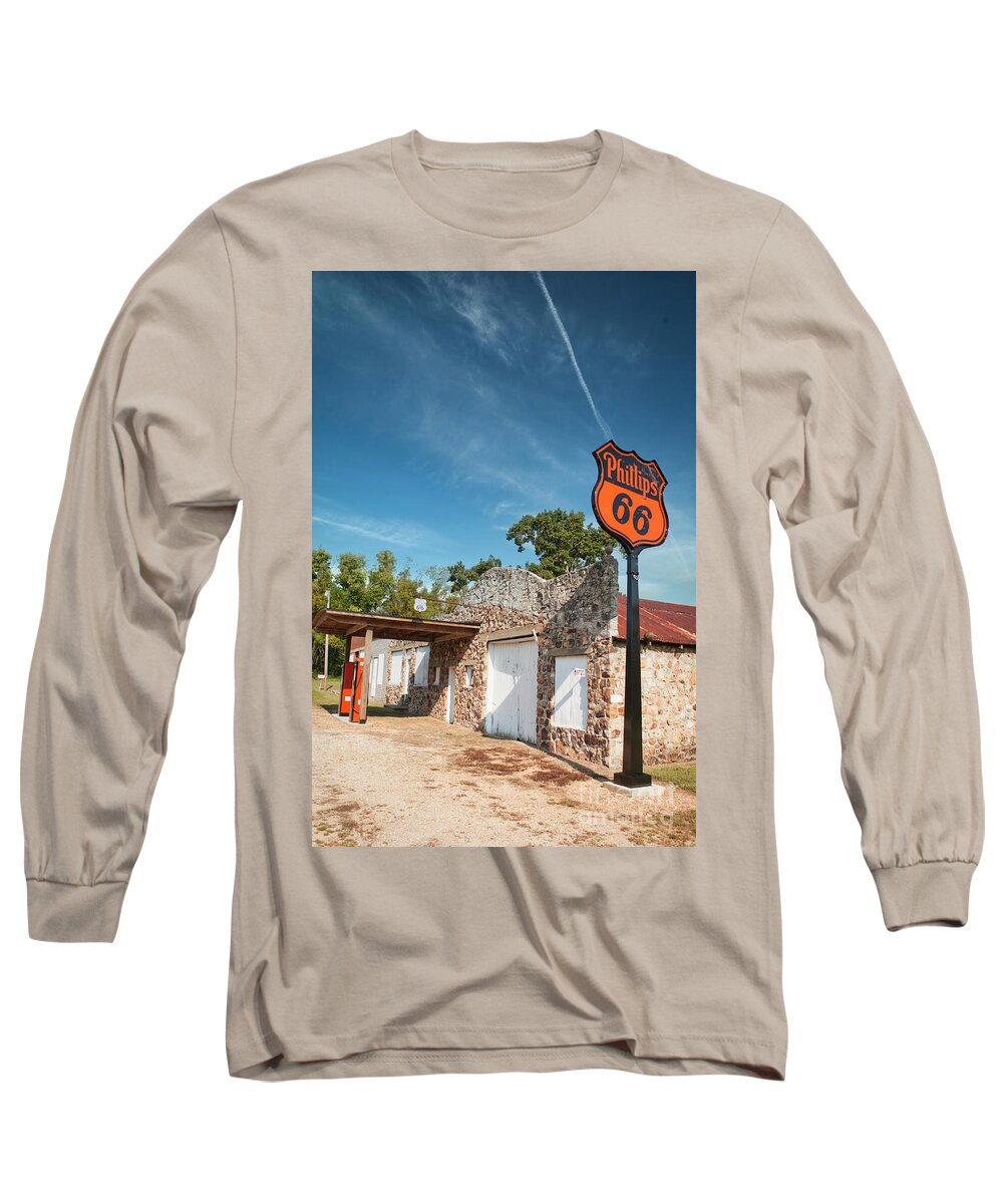 Route 66 Long Sleeve T-Shirt featuring the photograph Broken Dreams on Route 66 by Andrea Smith