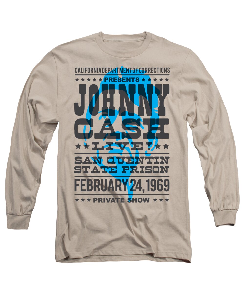Digital Long Sleeve T-Shirt featuring the digital art Cash at San Quentin by Gary Grayson