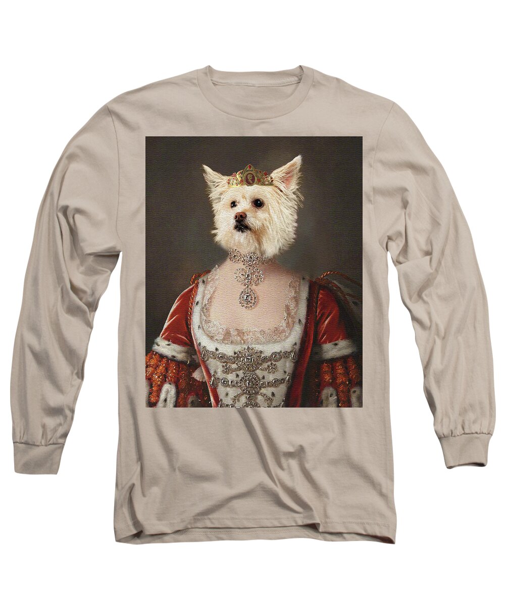 . Long Sleeve T-Shirt featuring the photograph Cassie the Queen by Rebecca Cozart