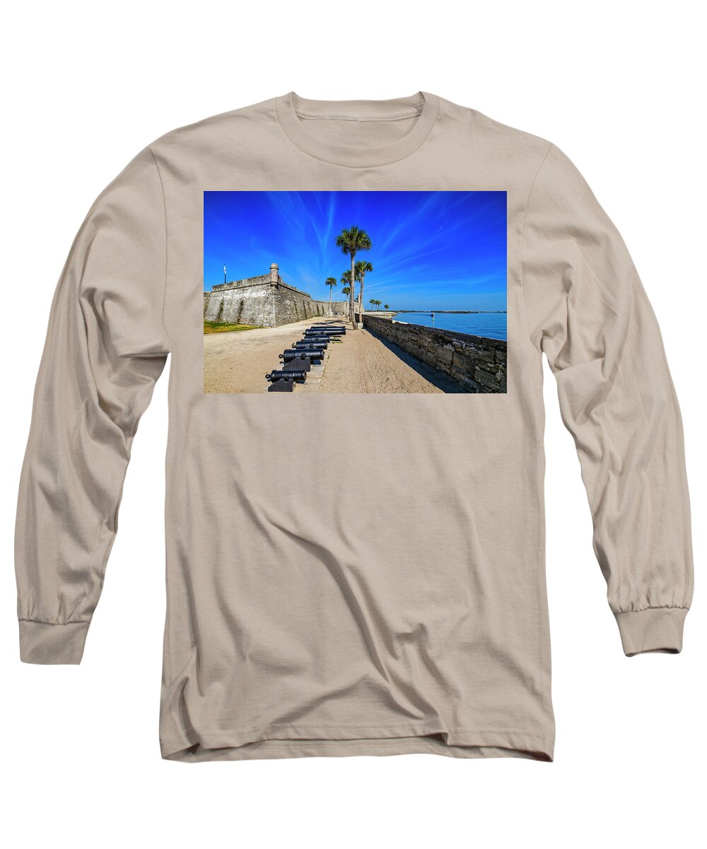 Florida Long Sleeve T-Shirt featuring the photograph Castillo de San Marcos National Monument by Andy Crawford