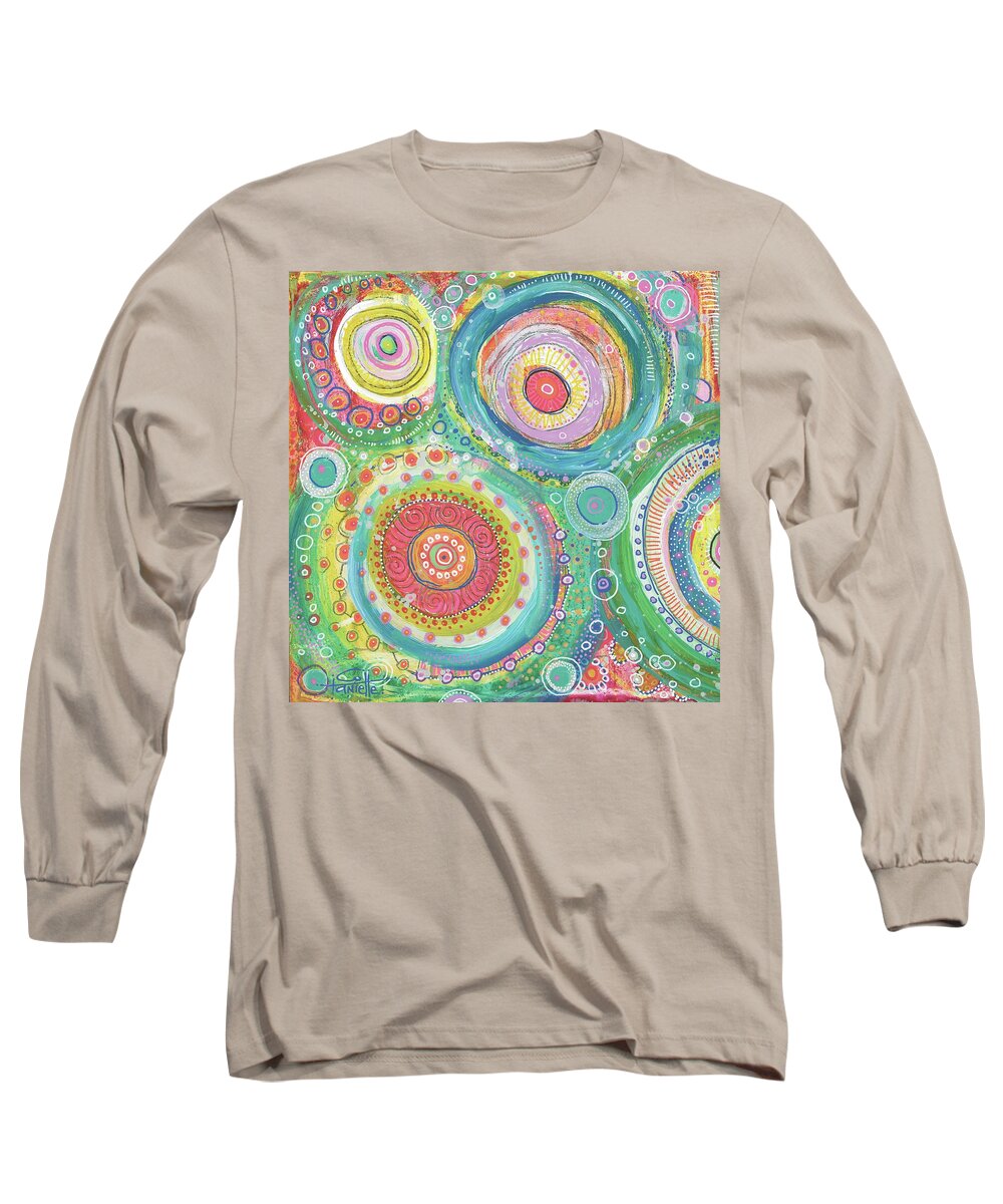 Cattywampus Long Sleeve T-Shirt featuring the painting Cattywampus by Tanielle Childers