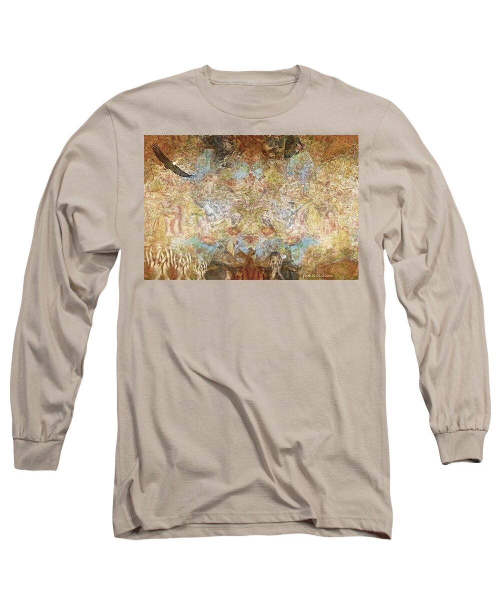 Surreal Long Sleeve T-Shirt featuring the digital art Chaos by Kathie Chicoine
