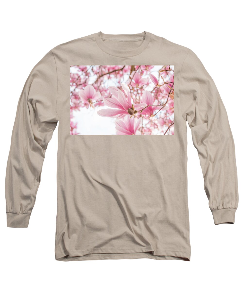 Magnolia Long Sleeve T-Shirt featuring the photograph Close-up on Spring by Philippe Sainte-Laudy