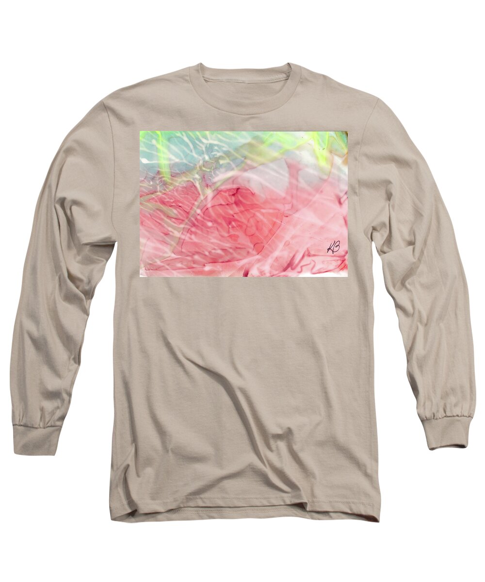Ocean Long Sleeve T-Shirt featuring the painting Coral by Katy Bishop