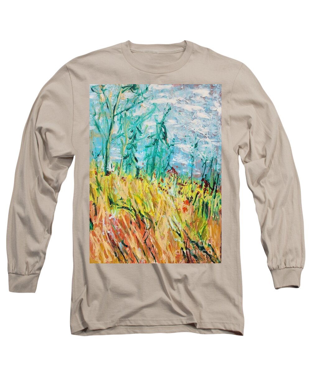  Long Sleeve T-Shirt featuring the painting Countryside by Mark SanSouci