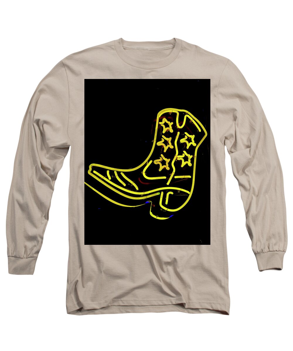 Cowboy Long Sleeve T-Shirt featuring the photograph Cowbow Boot by Matthew Bamberg
