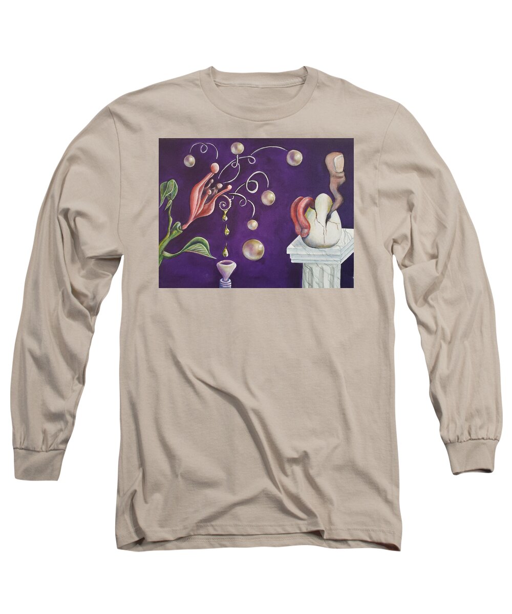 Thumb Long Sleeve T-Shirt featuring the painting Creative Mousetrap by Vicki Noble