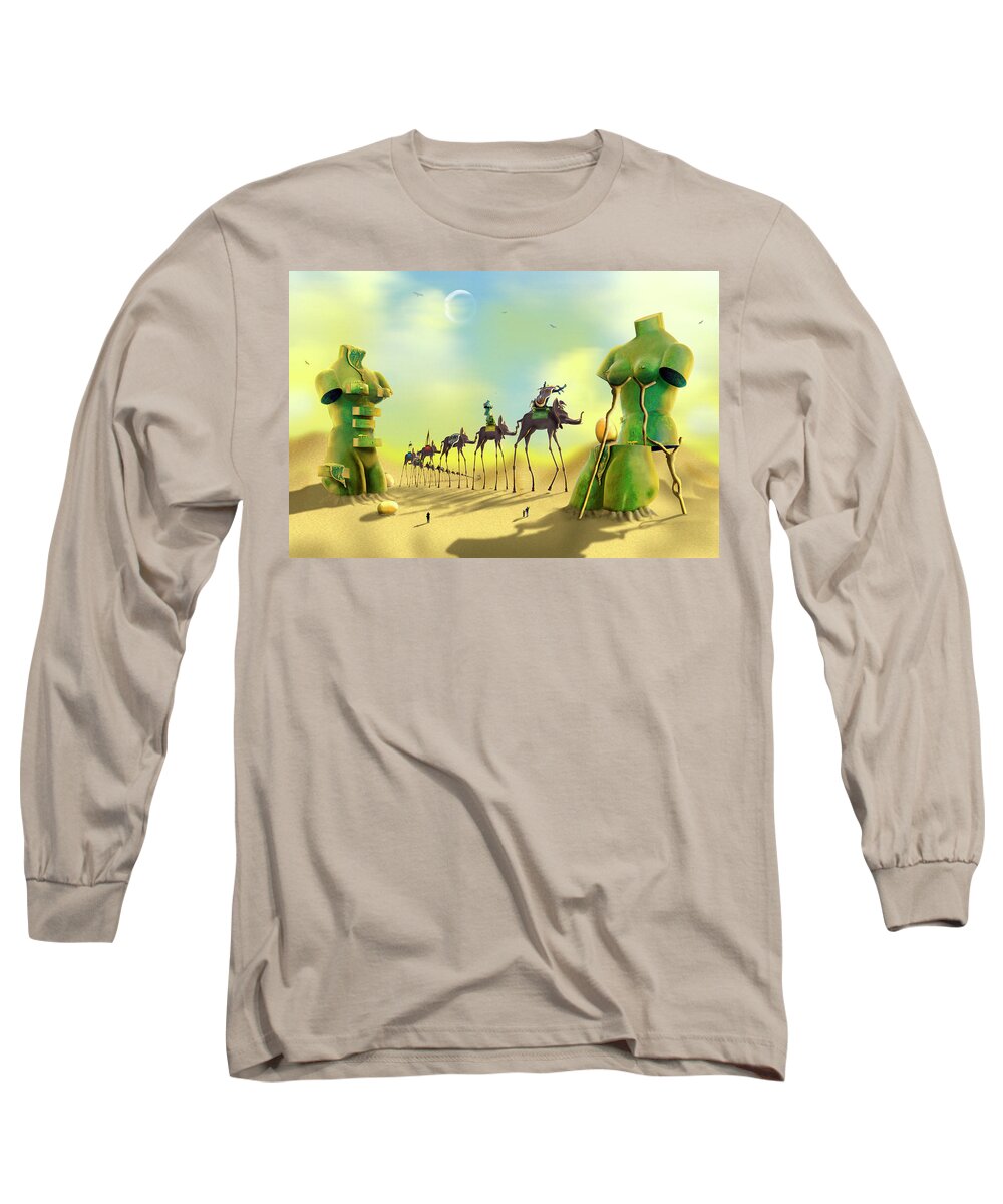 Surrealism Long Sleeve T-Shirt featuring the photograph Dali on the Move by Mike McGlothlen