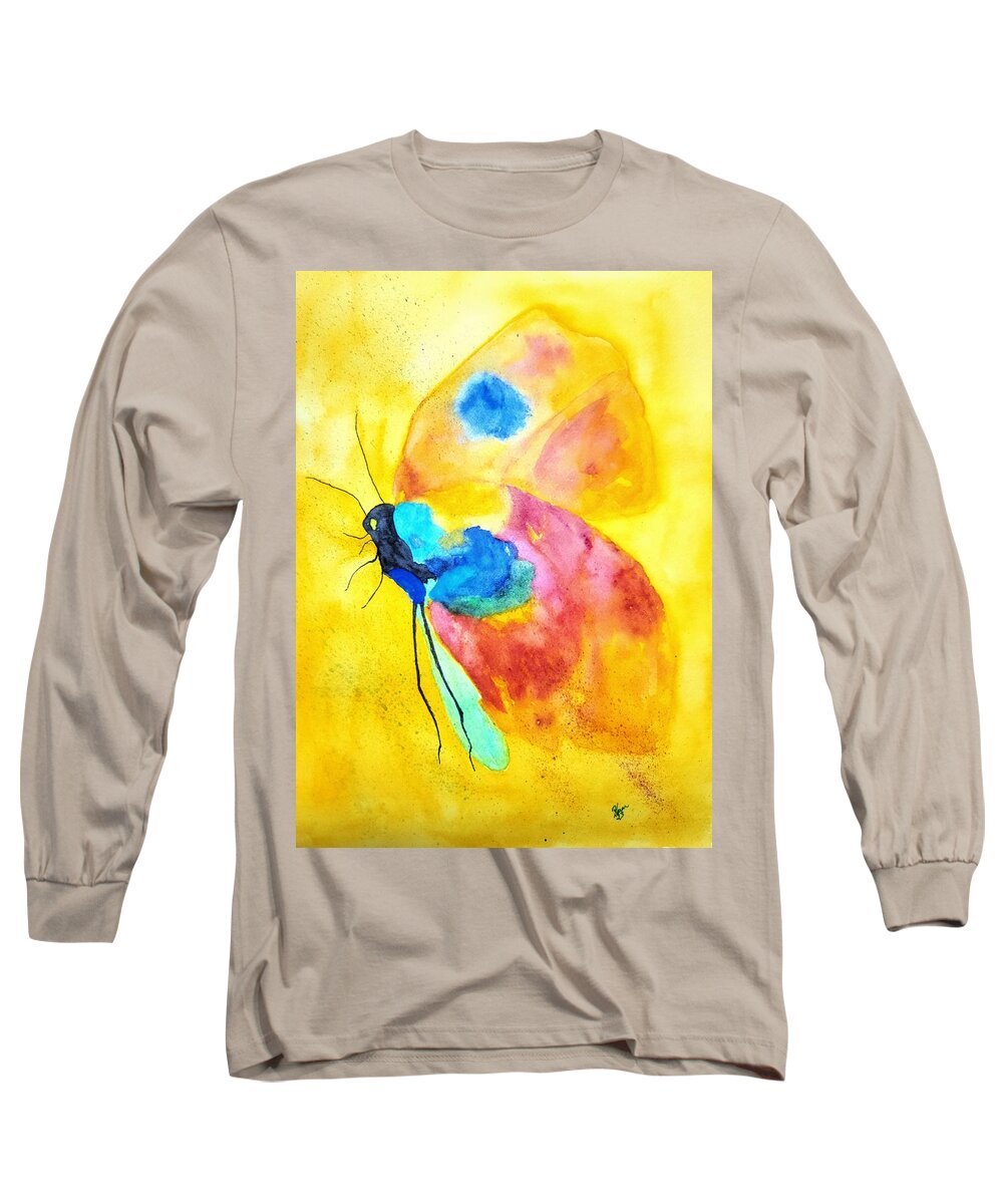 Fly Long Sleeve T-Shirt featuring the painting Dragonfly 2 by Shady Lane Studios-Karen Howard