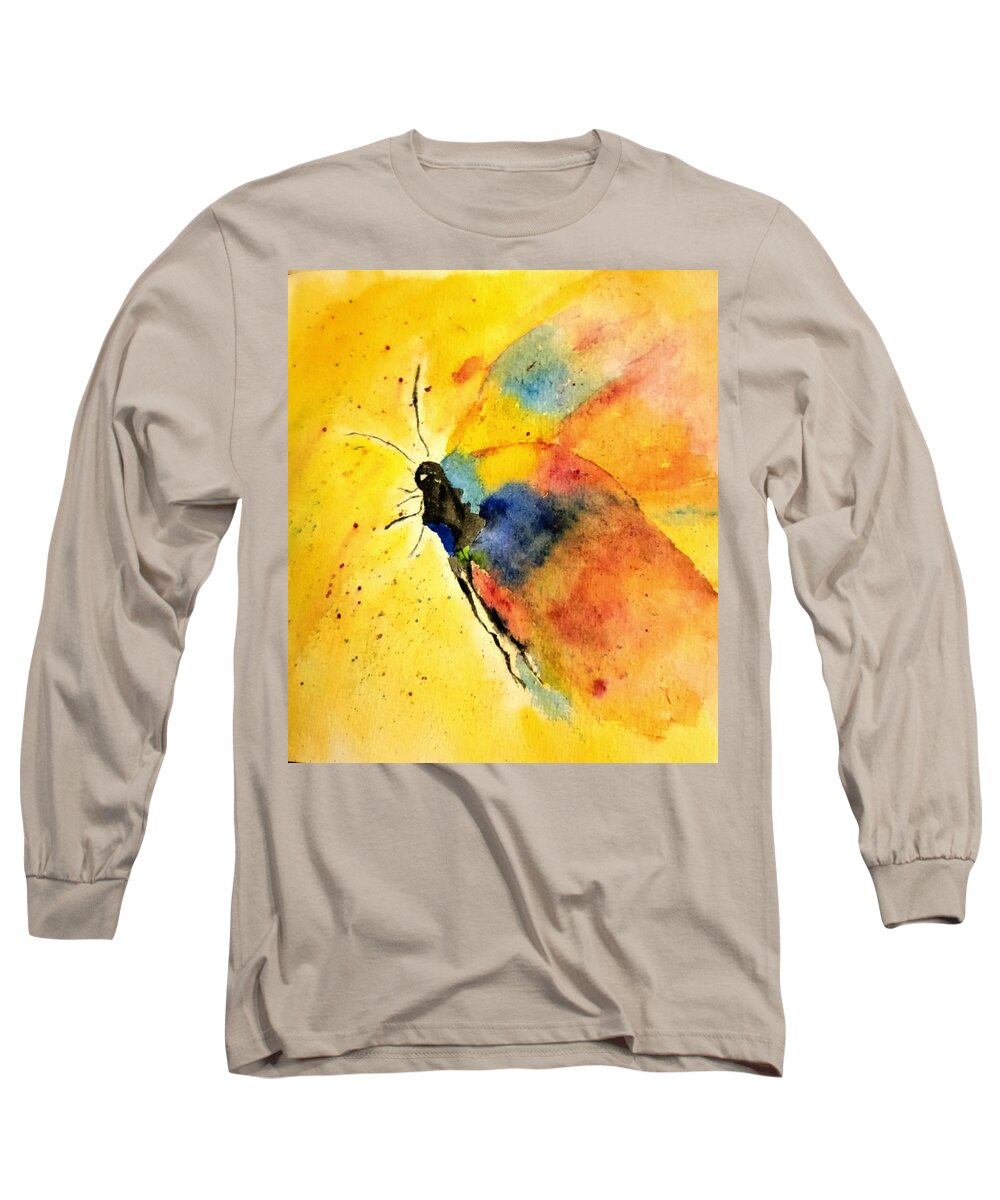 Dragonfly Long Sleeve T-Shirt featuring the painting Dragonfly by Shady Lane Studios-Karen Howard
