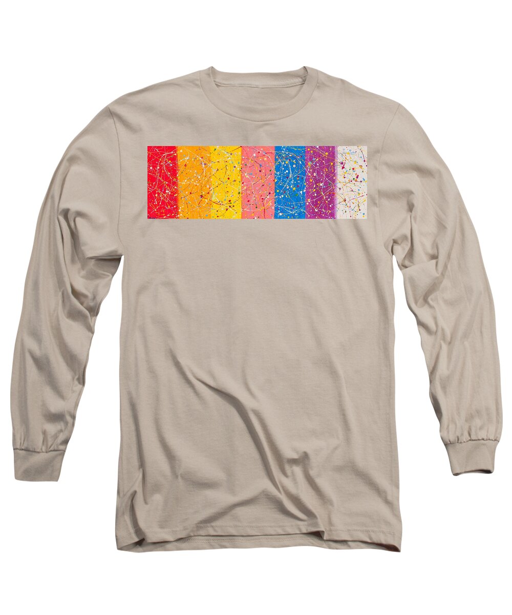 Energy Long Sleeve T-Shirt featuring the painting Energy centers by Hagit Dayan