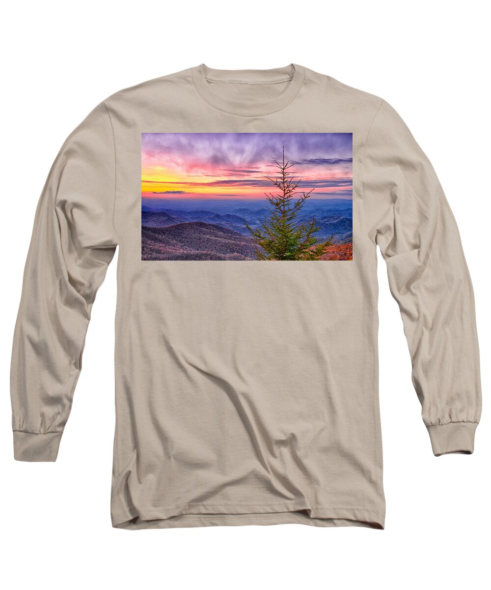 Sunset Long Sleeve T-Shirt featuring the photograph Evening Glow by Blaine Owens