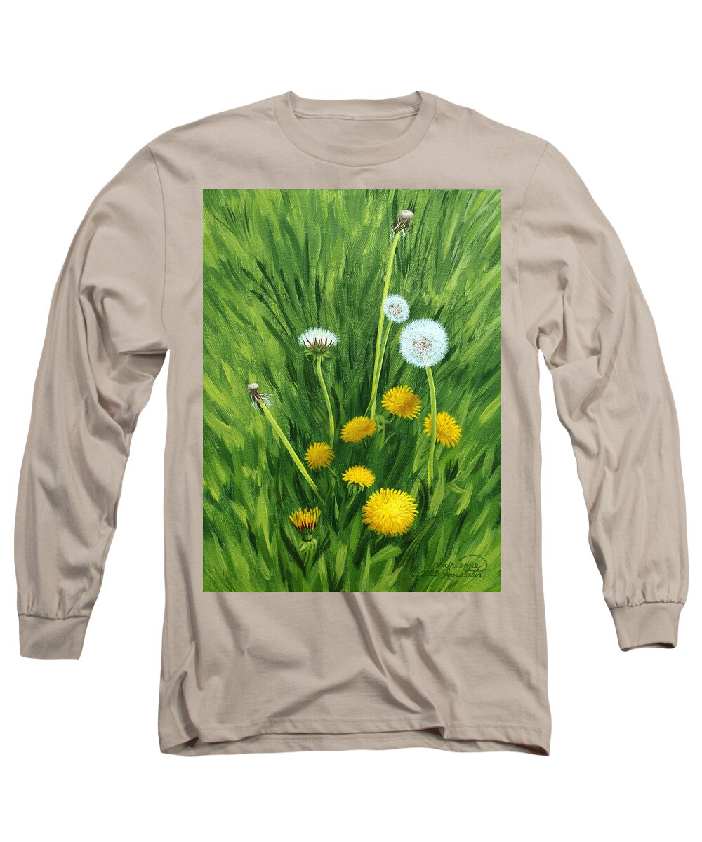 Spring Long Sleeve T-Shirt featuring the painting Facets by Adrienne Dye