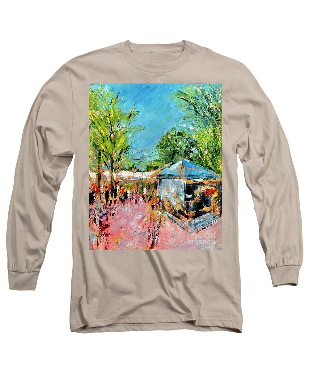 Art Festival Long Sleeve T-Shirt featuring the painting Festival by Alan Metzger
