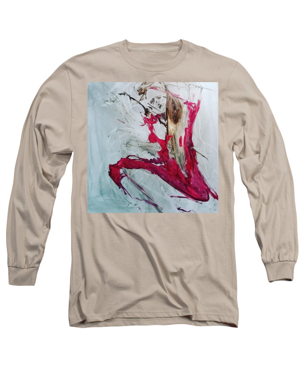 Figurative Long Sleeve T-Shirt featuring the painting Figure by Linette Childs