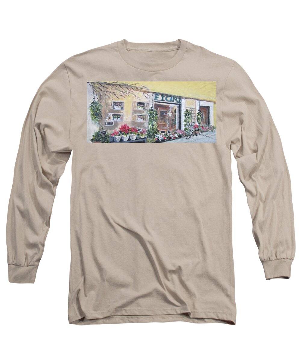 Painting Long Sleeve T-Shirt featuring the painting Fiori by Paula Pagliughi