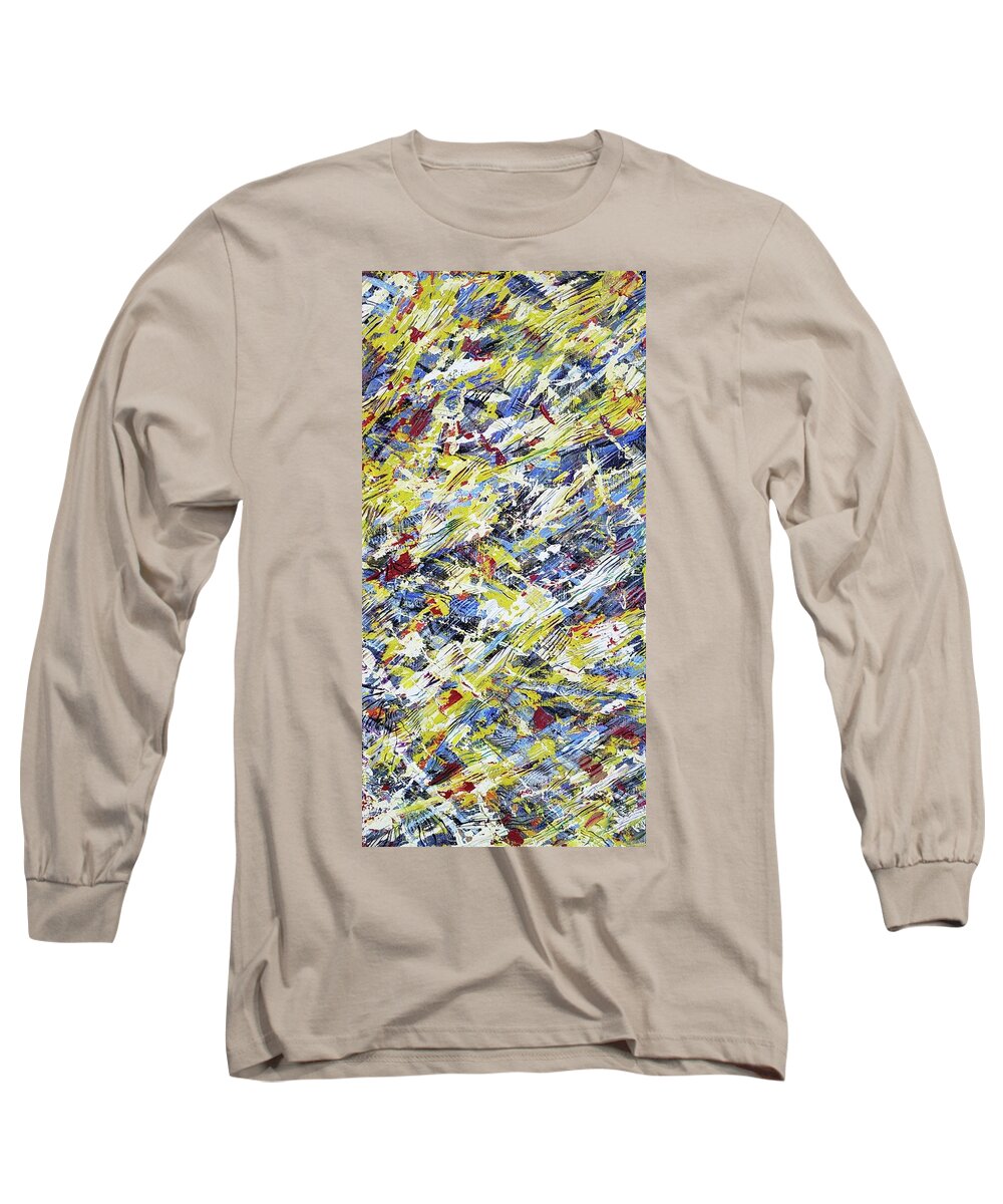 Flow Long Sleeve T-Shirt featuring the painting Flow with It by Jackie Ryan