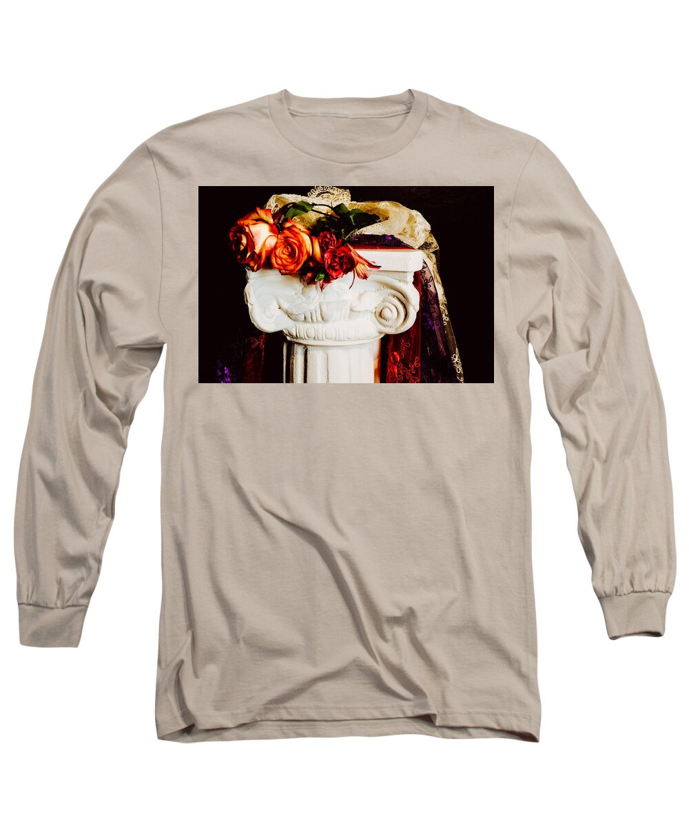 Flowers Long Sleeve T-Shirt featuring the photograph Flowers On A Pedestal by Windshield Photography