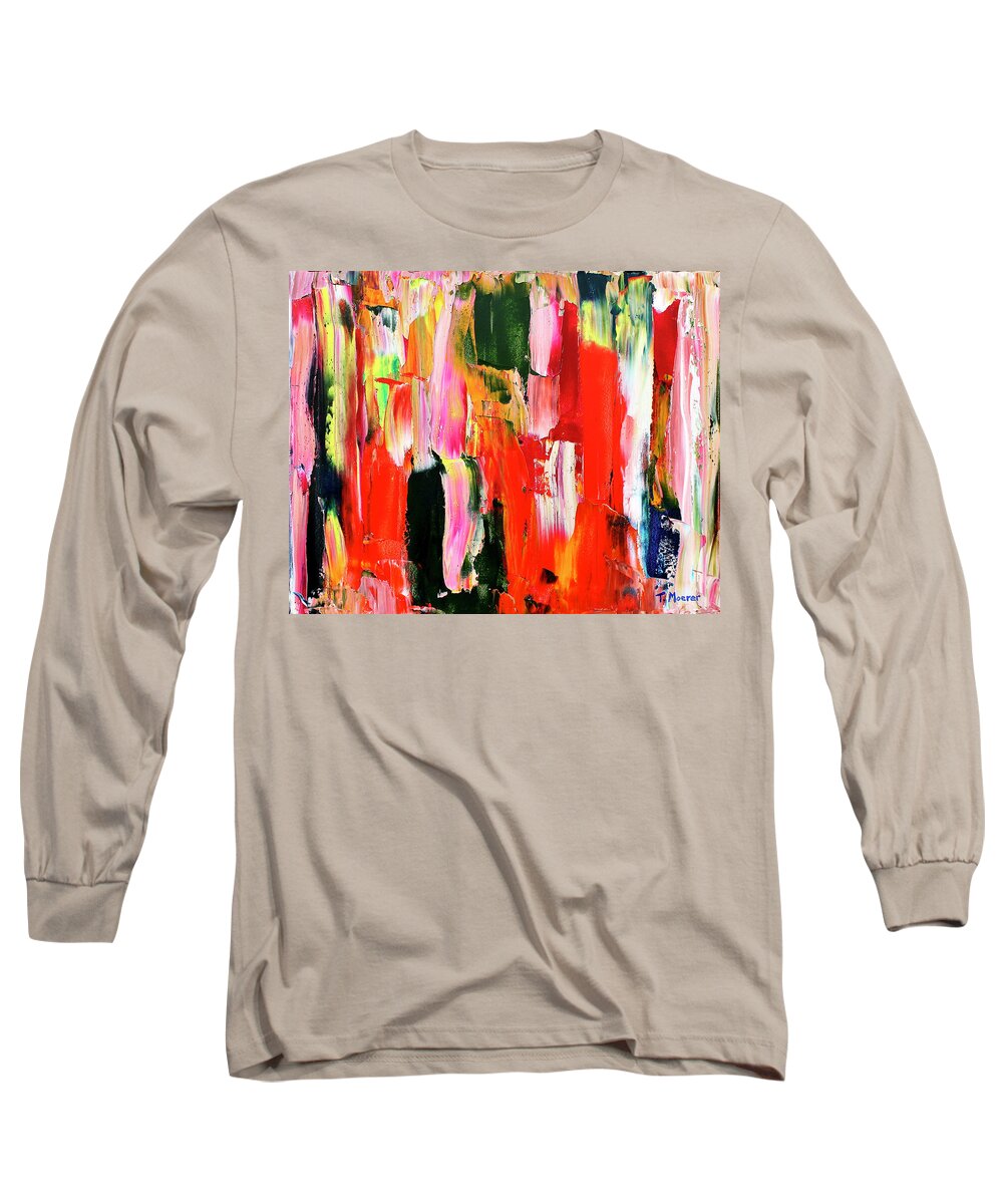 Colorful Long Sleeve T-Shirt featuring the painting For Molly by Teresa Moerer