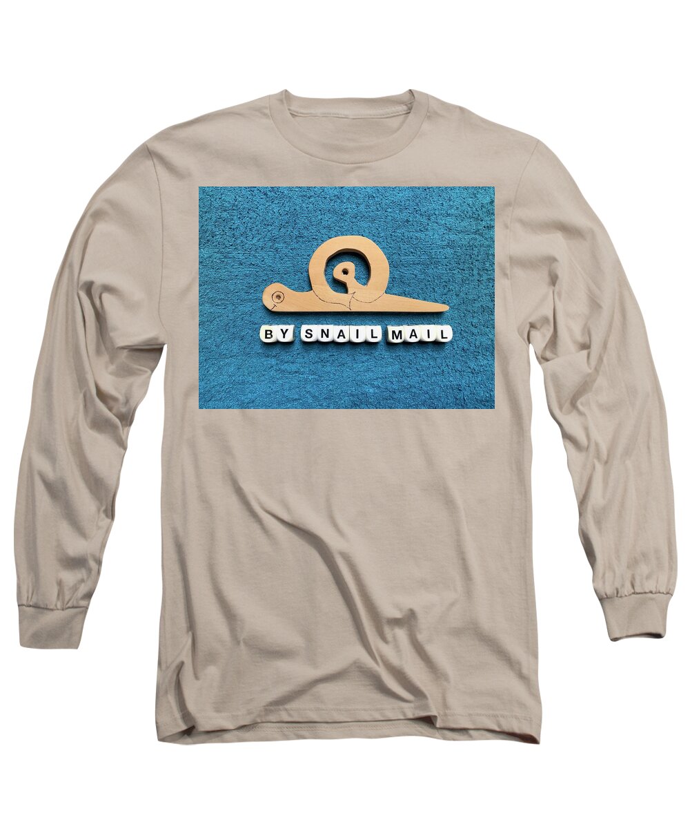 Mail Long Sleeve T-Shirt featuring the photograph Funny Mail Sticker Design by Jan Dolezal