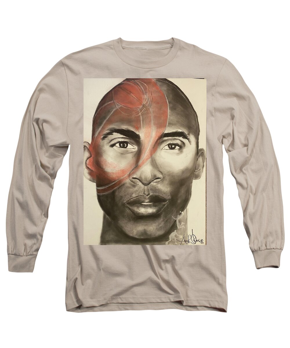  Long Sleeve T-Shirt featuring the mixed media G.o.a.t by Angie ONeal