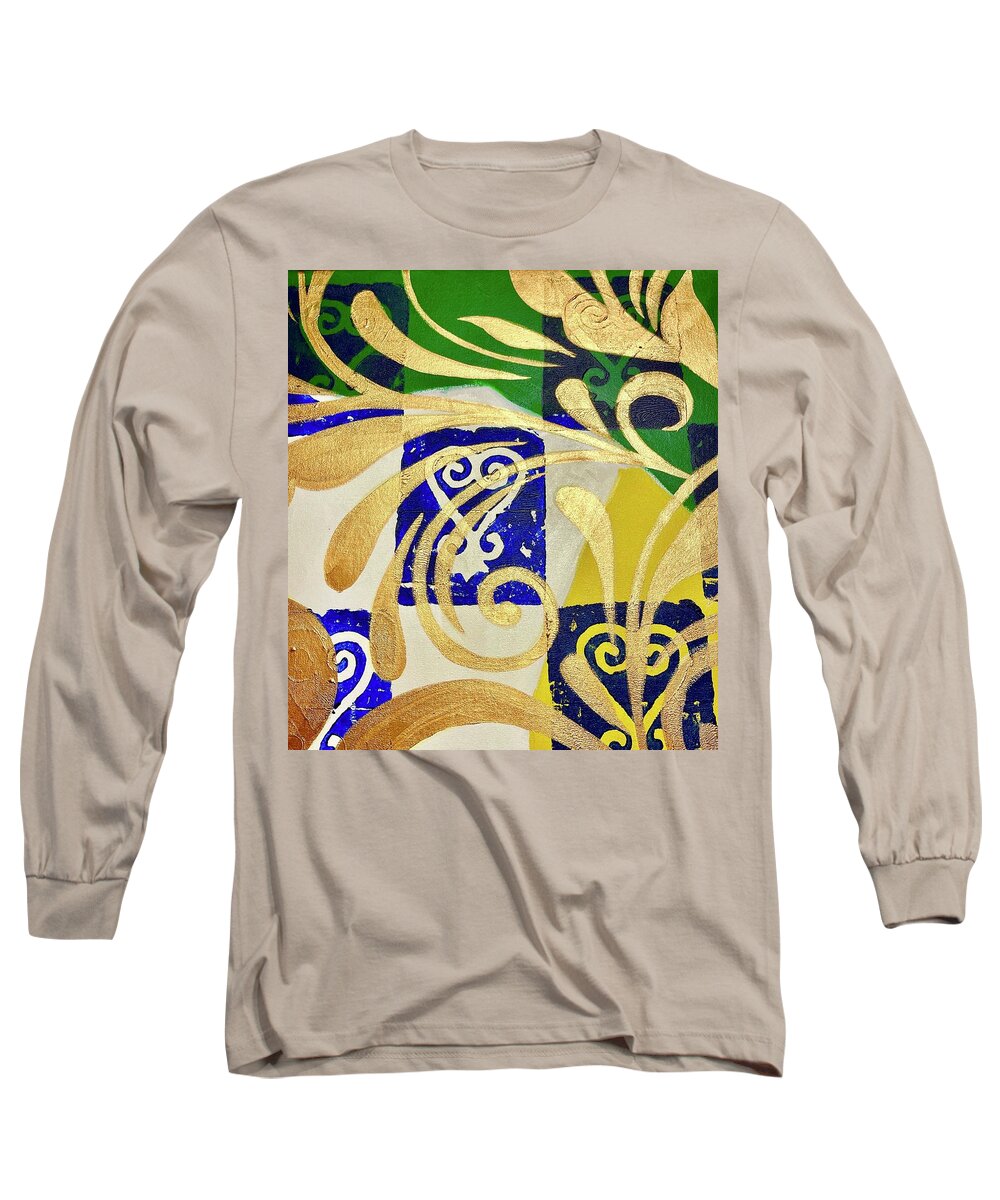 Long Sleeve T-Shirt featuring the painting Golden by Clayton Singleton
