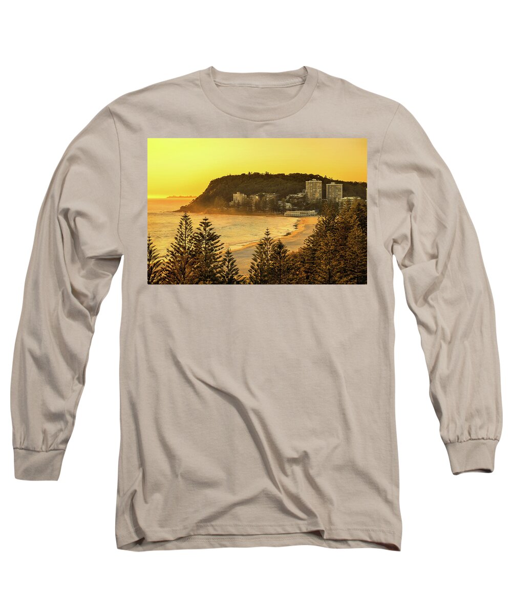 Australian Beaches Long Sleeve T-Shirt featuring the photograph Good Morning Burleigh Heads by Az Jackson