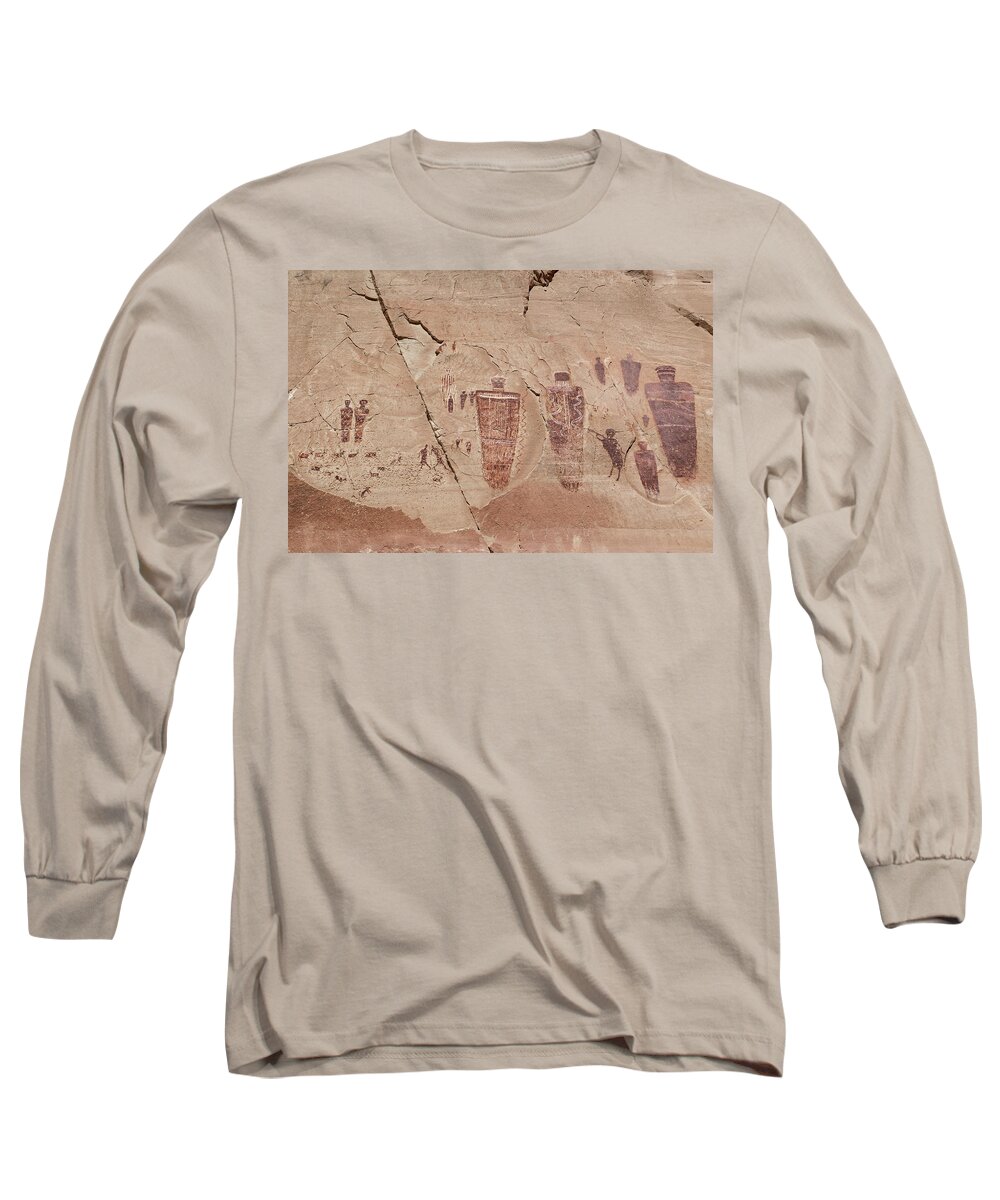 Pictographs Long Sleeve T-Shirt featuring the photograph Great Gallery Vignette by Kathleen Bishop