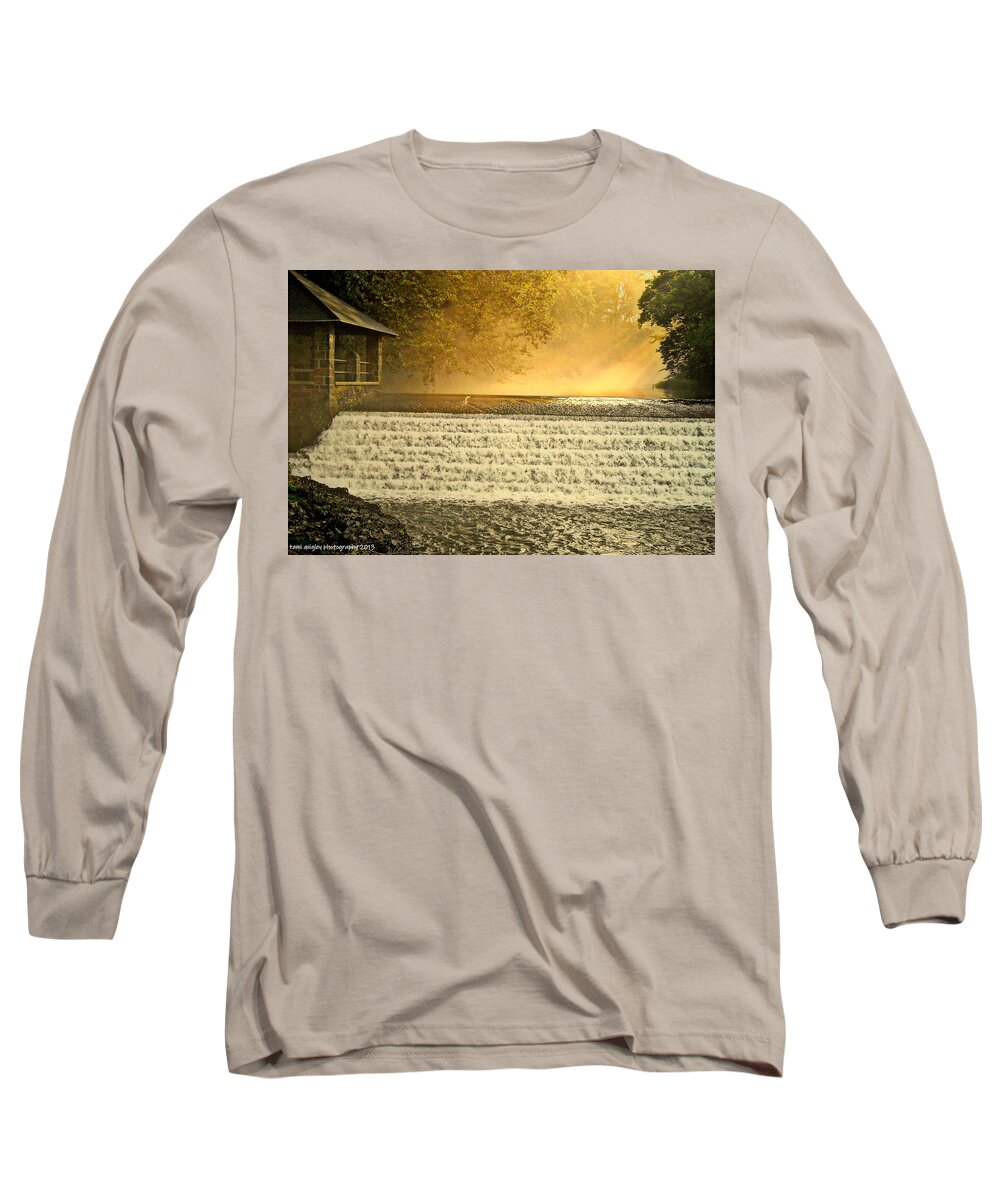 Waterfalls Long Sleeve T-Shirt featuring the photograph Heaven's Rays by Tami Quigley