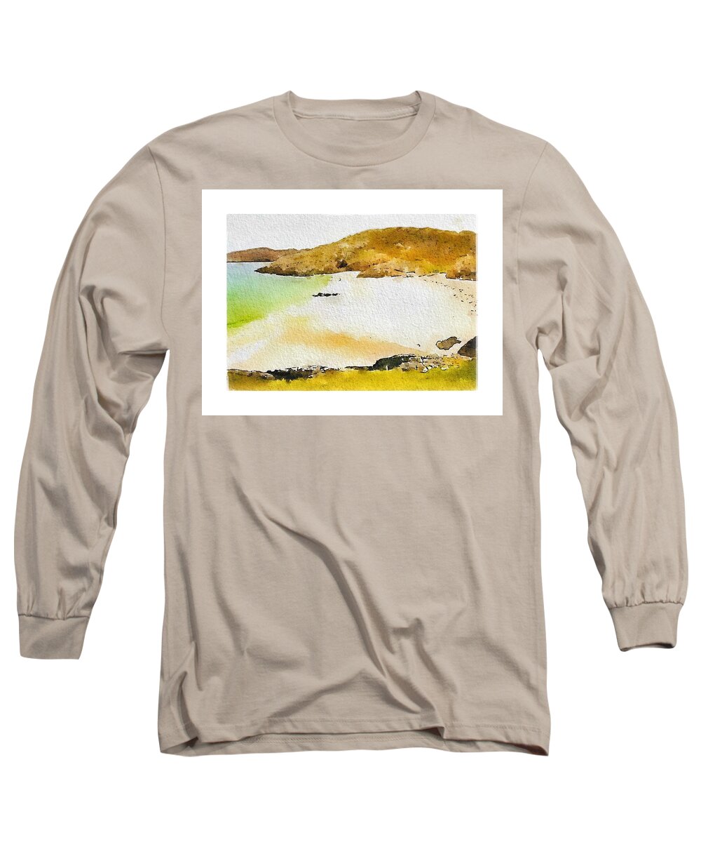 Scotland Long Sleeve T-Shirt featuring the digital art Highland Beach by John Mckenzie