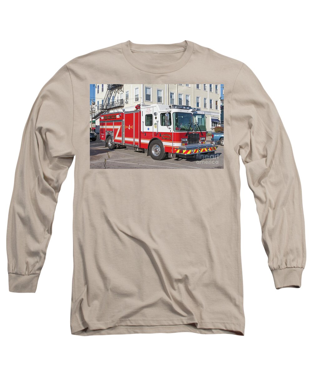 Fire Engine Long Sleeve T-Shirt featuring the photograph HME Fire truck by Bryan Attewell