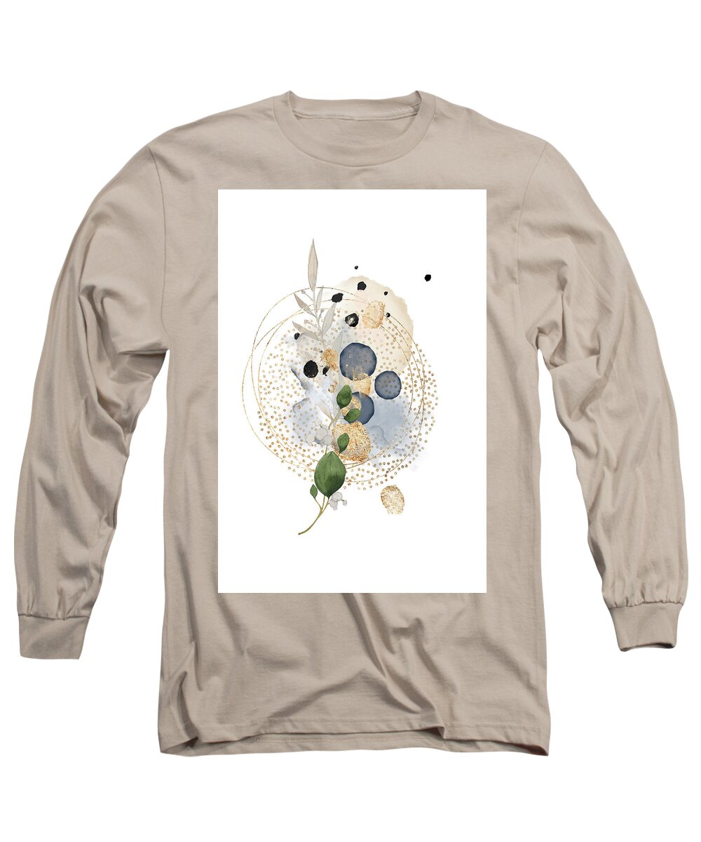 Botanical Art Long Sleeve T-Shirt featuring the digital art Kash by Fifth Avenue Art Prints